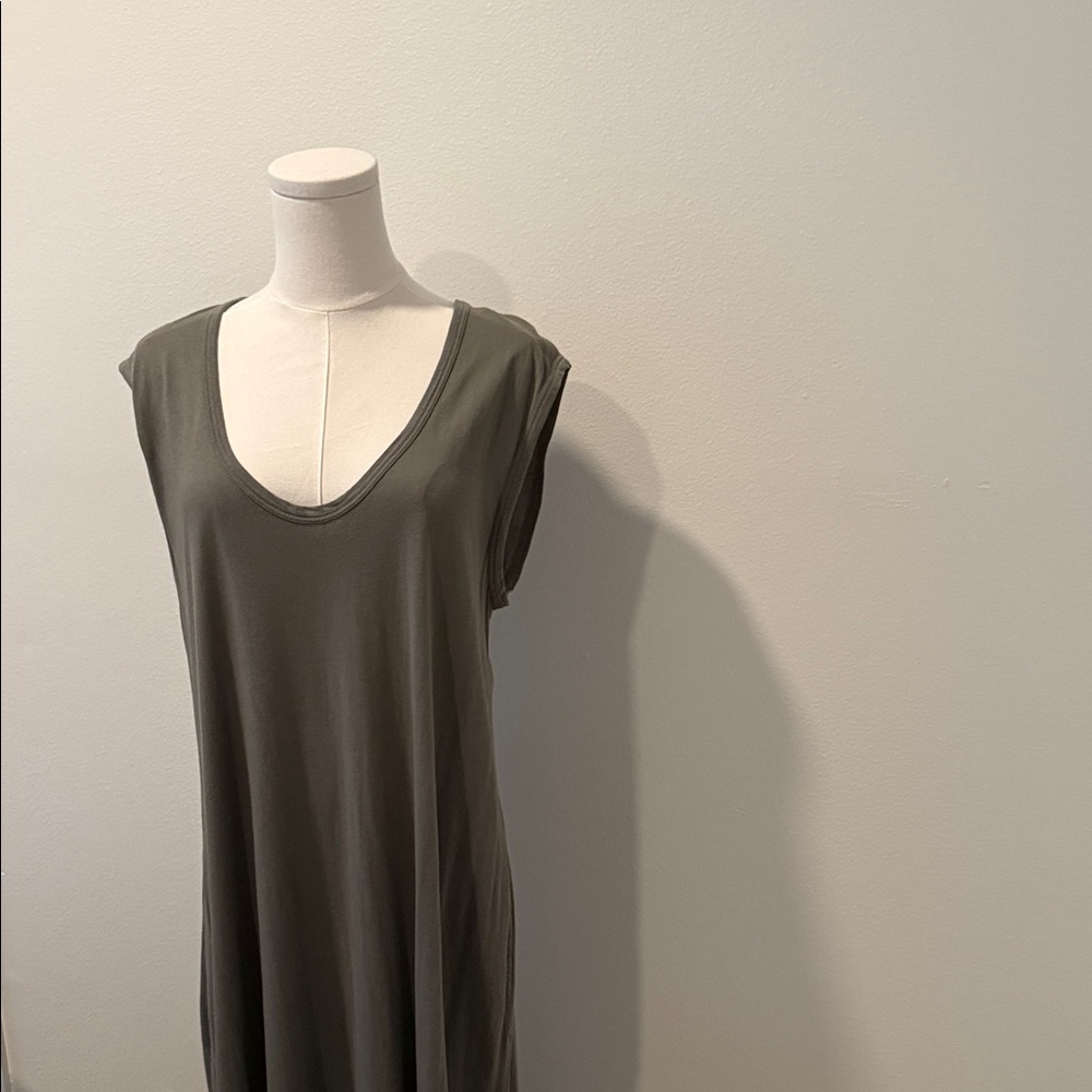 Xirena Olive Green Sleeveless Maxi Dress | 100% Cotton | Small